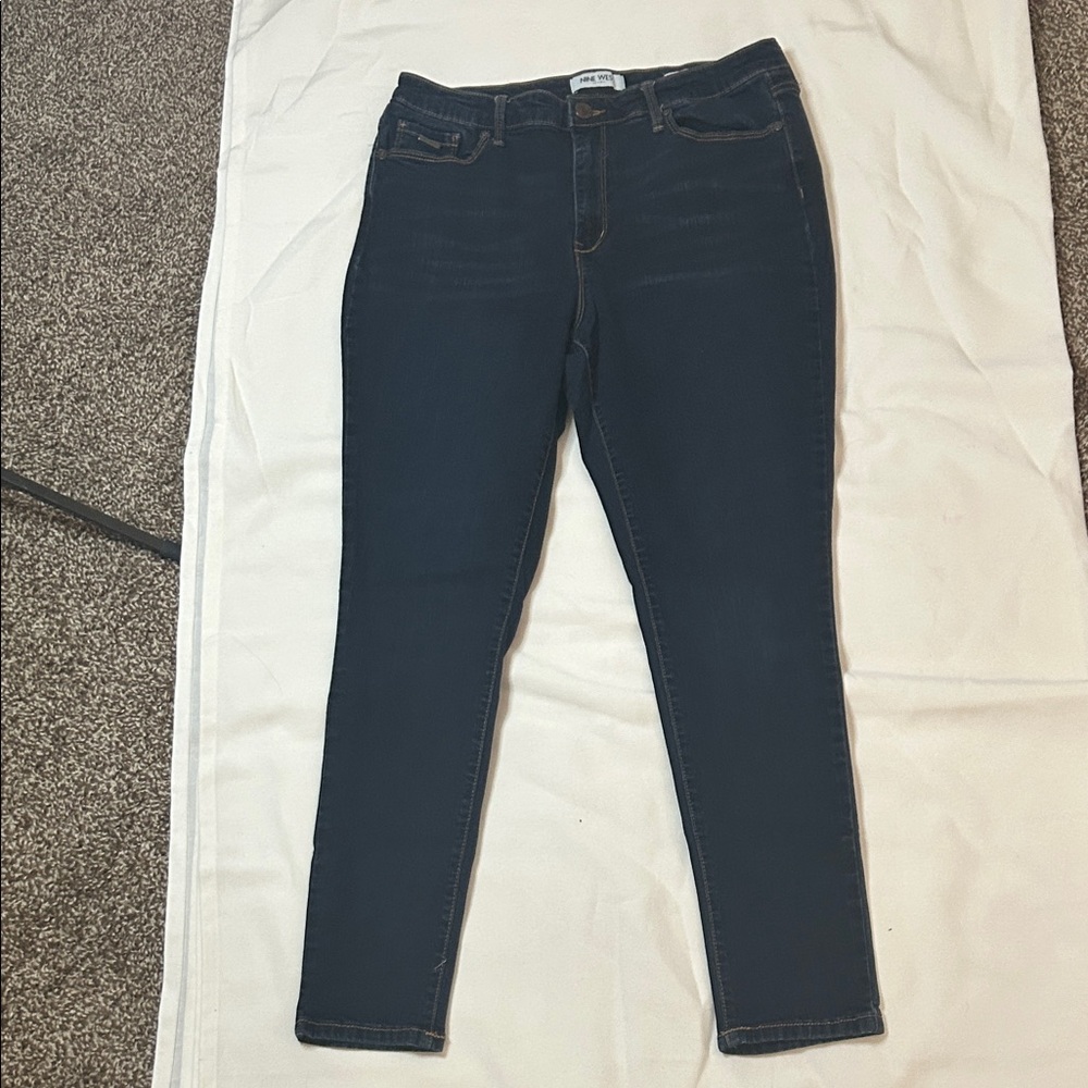 Nine West cigarette high rise skinny Jeans 14P flex